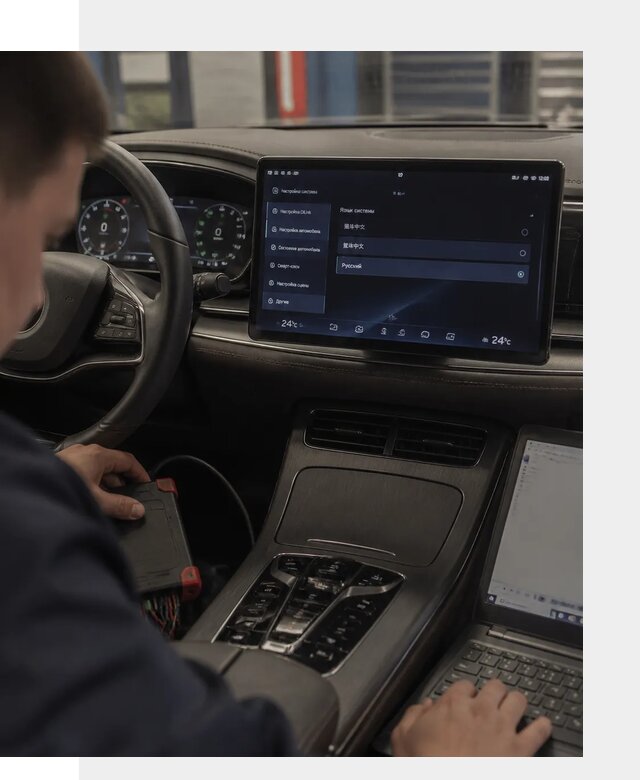 Русификация автомобиля BYD HAN для эксплуатации в Петергофе